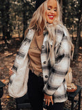 Falling For Cozy Vibes Plaid Sherpa Jacket