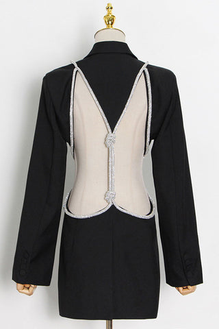 DIAMANTE ROPE KNOT BLAZER /DRESS