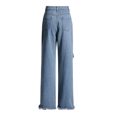 Belt Wide Leg Vintage Jeans