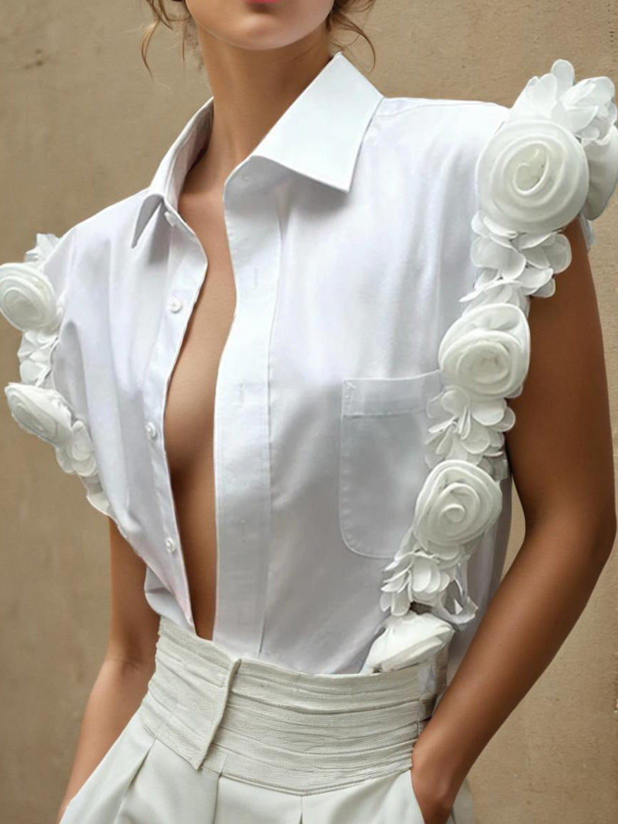 Gilet Rose Blanche