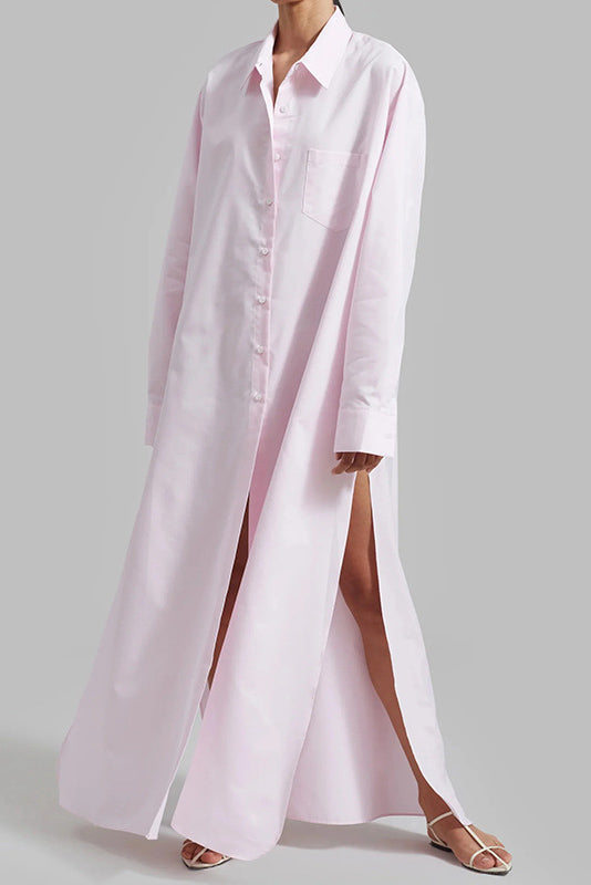 Long Sleeve Shirt Maxi Dress