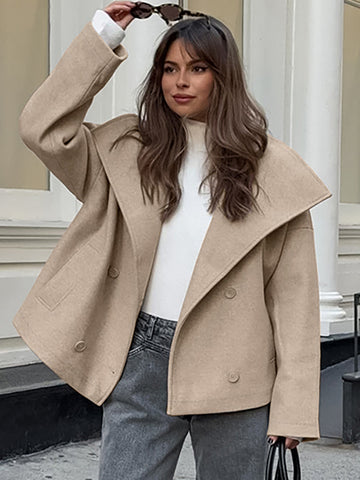 Khaki Long Sleeve Coat