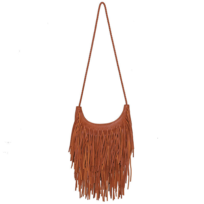 Tassel Bag Lady Bag Individual Soft Leather Handmade Shoulder Messenger Bag