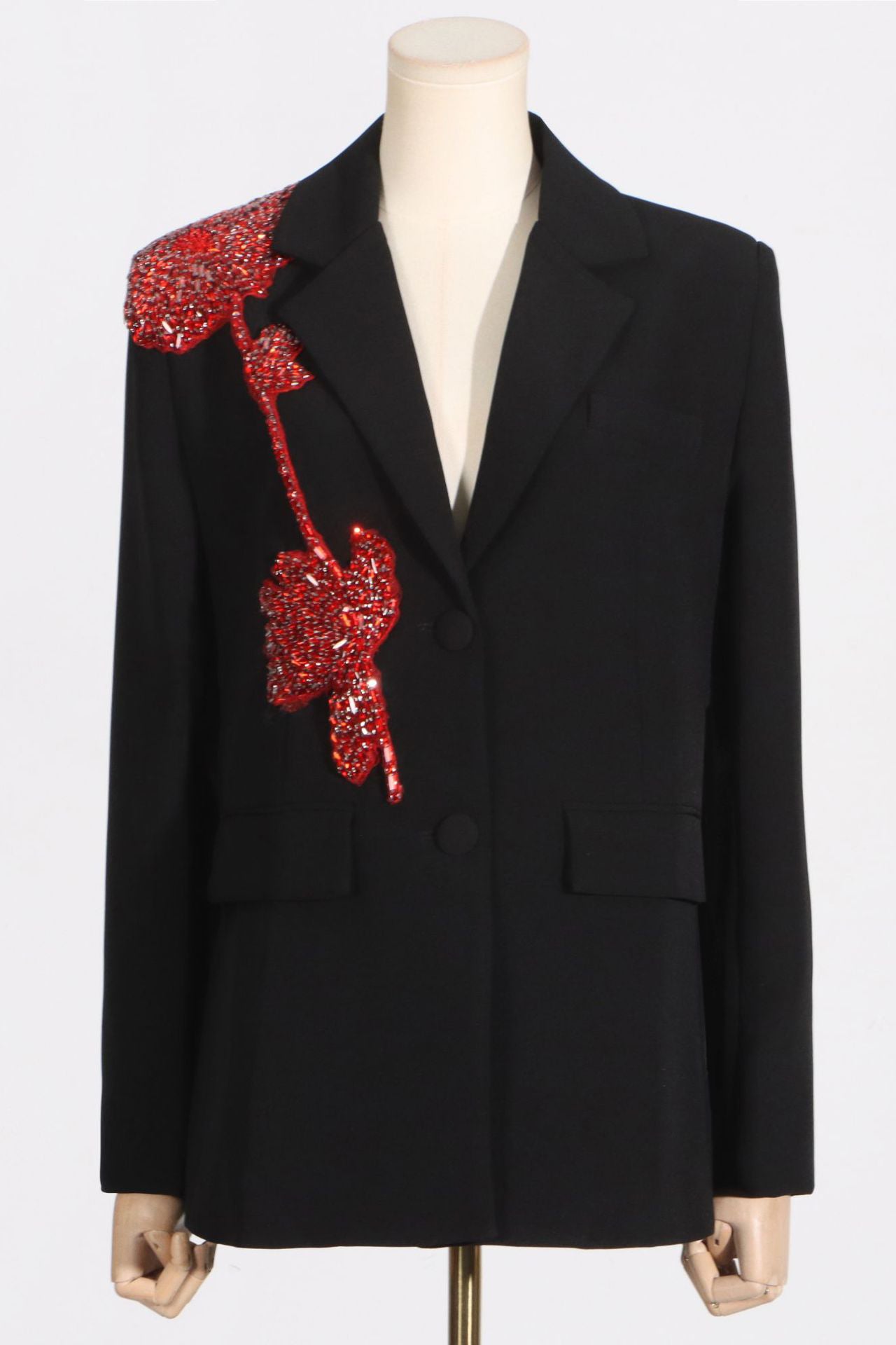 Jacke mit Strass-Detail in Schwarz