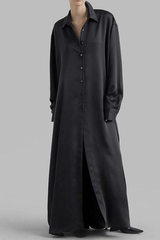 Long Sleeve Shirt Maxi Dress