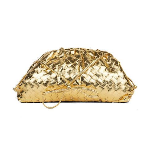 Sac à bandoulière tissé de grande capacité avec clip en forme de nuage, sac messager à bandoulière, pochette 