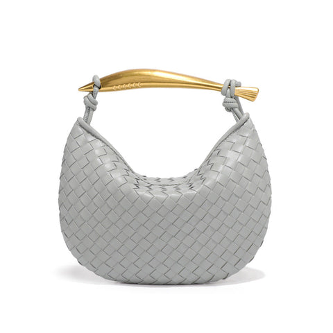 Sac à sardines tissé à la conception d'intérêt spécial Sac à bandoulière simple en métal portable et décontracté pour femmes 