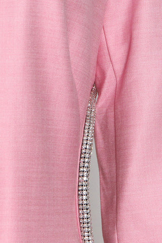 DIAMANTE ROPE KNOT BLAZER /DRESS - PINK