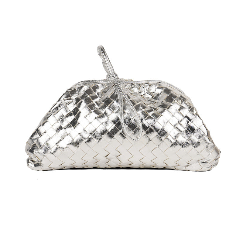 Sac à bandoulière tissé de grande capacité avec clip en forme de nuage, sac messager à bandoulière, pochette 