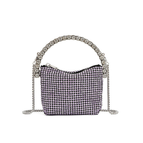 Sac à main Soft Diamond Le petit sac carré pour dîner Sac à bandoulière avec chaîne 