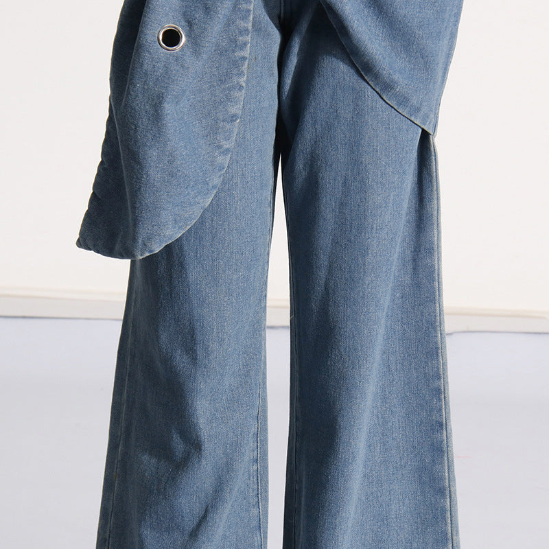 Belt Wide Leg Vintage Jeans