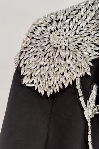 Jacke mit Strass-Detail in Schwarz