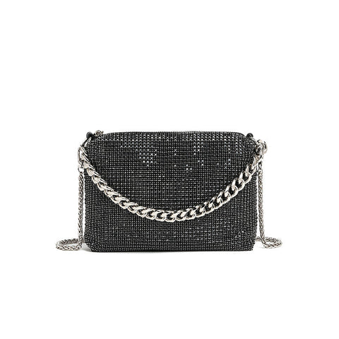 Dinner Chain Diamond Embedded Shoulder Messenger Bag