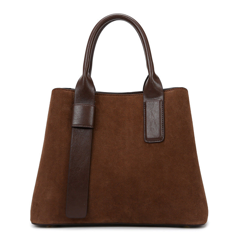 Sacs à main Sac à bandoulière givré Grande capacité Sac de bureau simple Cuir souple de haute qualité 