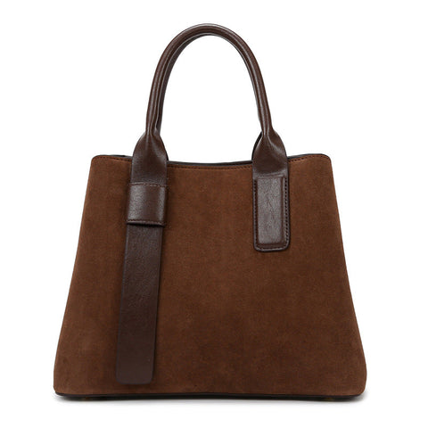 Sacs à main Sac à bandoulière givré Grande capacité Sac de bureau simple Cuir souple de haute qualité 