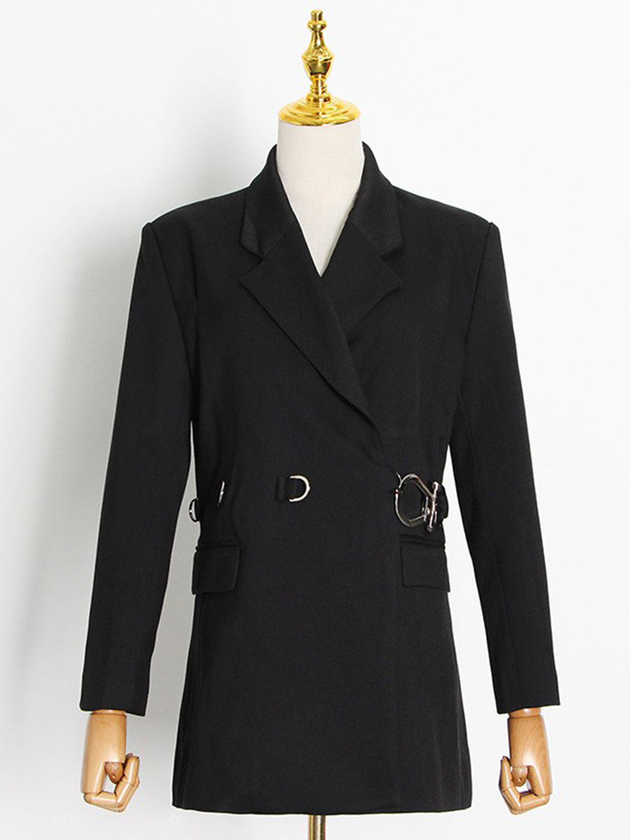 Elegant Belted Suit Jacket