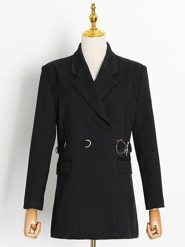 Elegant Belted Suit Jacket