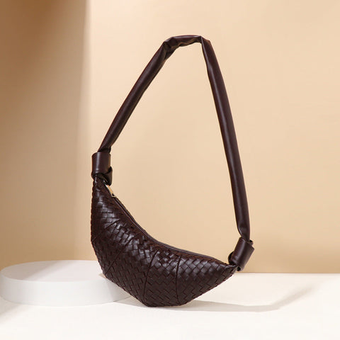 Sacs à bandoulière Croissant Sac à boulettes en cuir souple Sac à bandoulière Baguette Sac sous le bras 