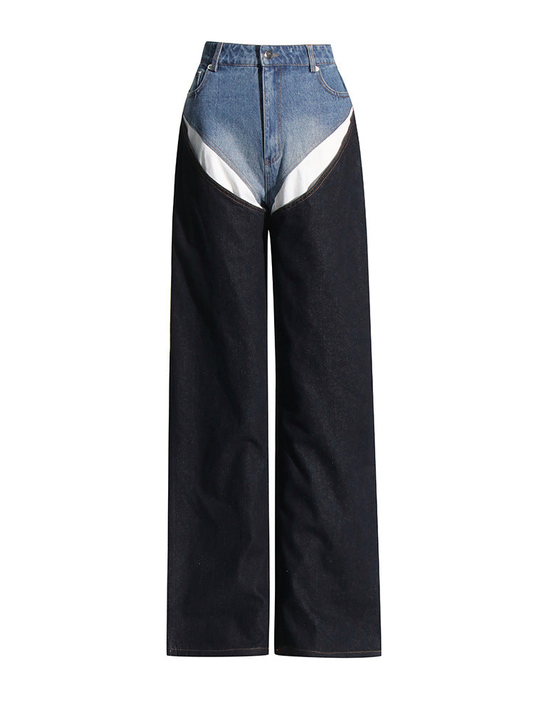 Black & Blue Cut Out Jeans