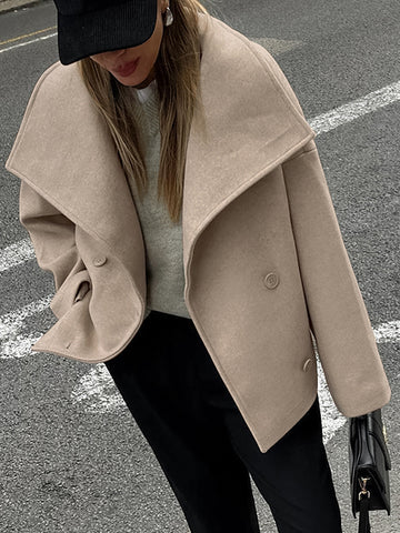 Khaki Long Sleeve Coat