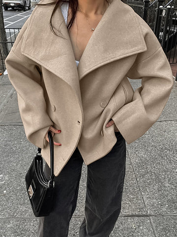 Khaki Long Sleeve Coat