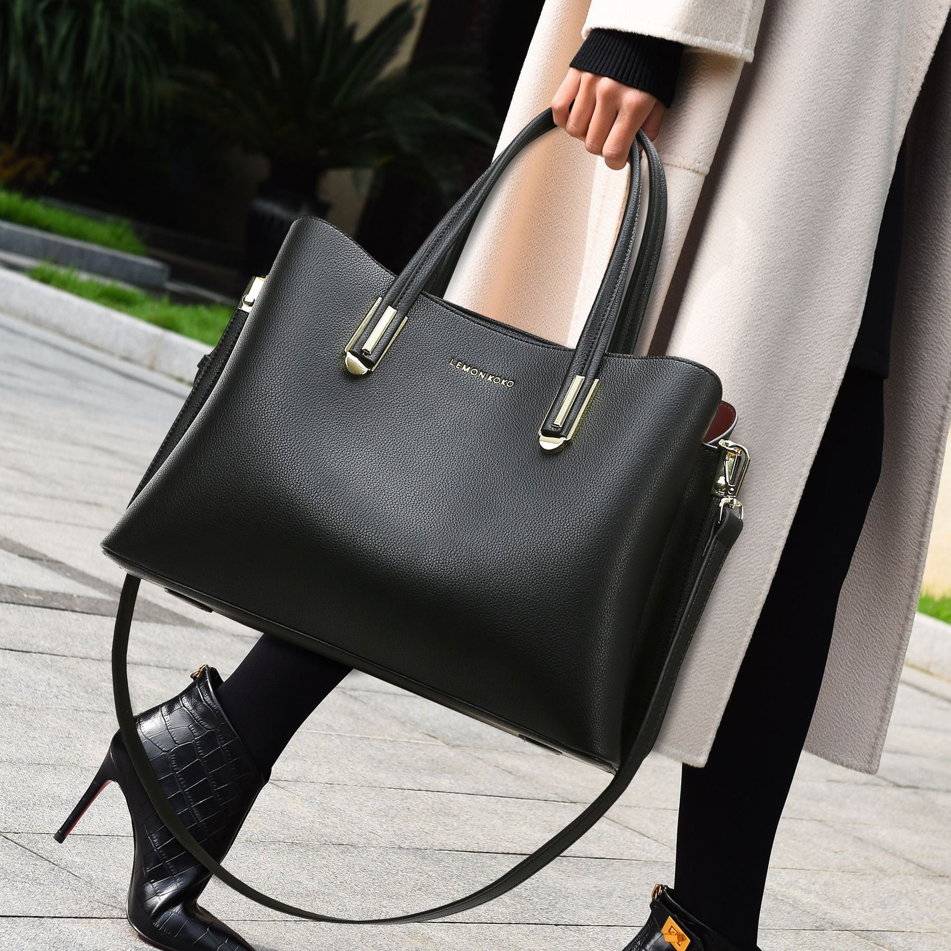 Sac à main grande capacité Sac tendance à une épaule Sac fourre-tout de bureau pour maman d'âge moyen 