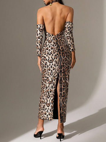 Halter Corset Diamond Bodycon Dress