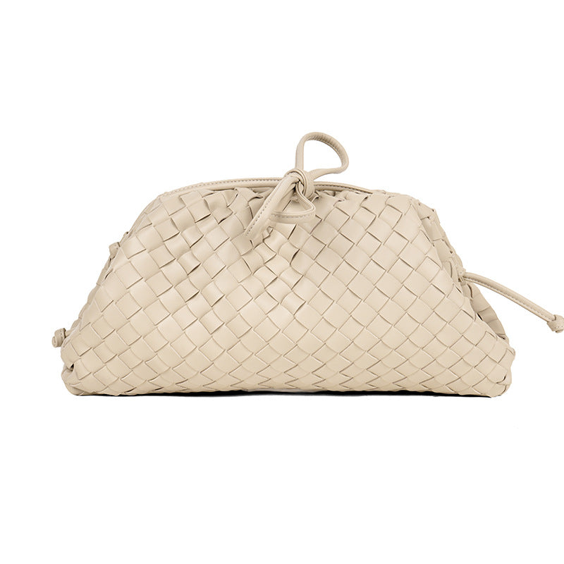 Sac à bandoulière tissé de grande capacité avec clip en forme de nuage, sac messager à bandoulière, pochette 
