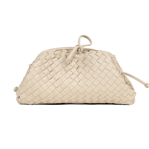 Sac à bandoulière tissé de grande capacité avec clip en forme de nuage, sac messager à bandoulière, pochette 