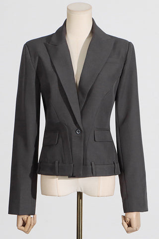 Panelled Wool Single-Breasted Blazer