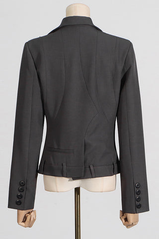 Panelled Wool Single-Breasted Blazer