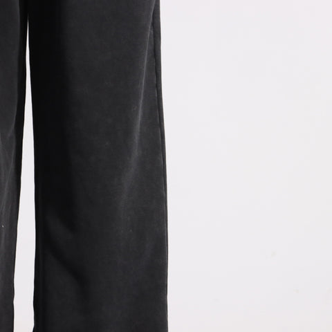 Asymmetrical Cut Out Elastic-Waist Wide-Leg Track Pants