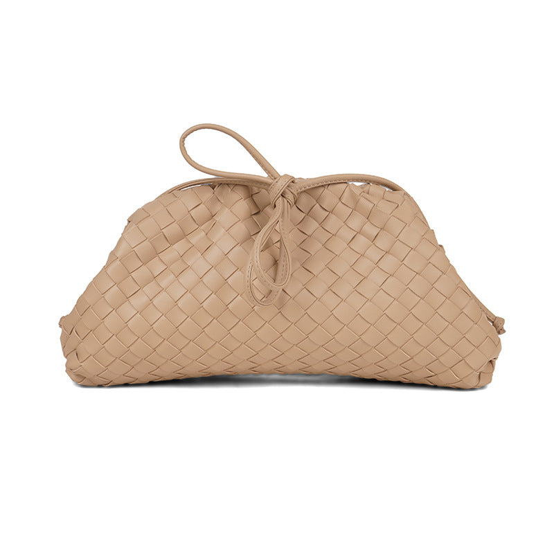 Sac à bandoulière tissé de grande capacité avec clip en forme de nuage, sac messager à bandoulière, pochette 
