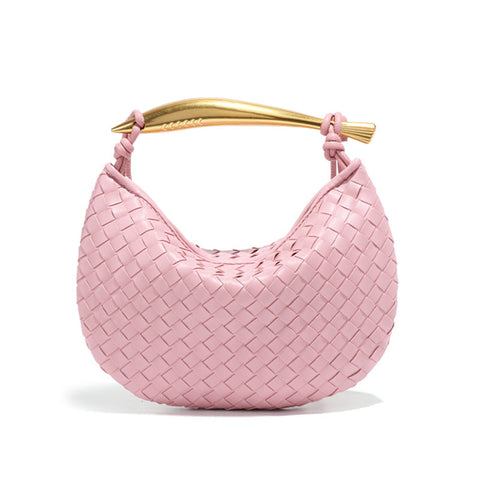 Sac à sardines tissé à la conception d'intérêt spécial Sac à bandoulière simple en métal portable et décontracté pour femmes 