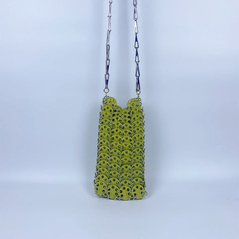 Sac messager en métal doré à paillettes fait à la main pour téléphone portable, sac de niche pour femmes 