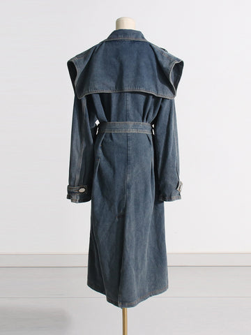 Slimming Denim Trench Coat