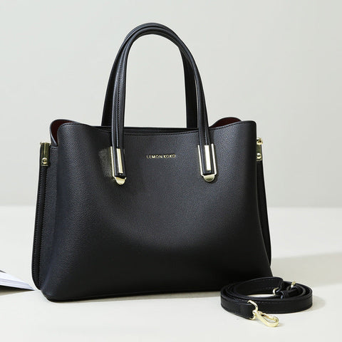 Sacs à main Sac à bandoulière de grande capacité Sac à main élégant en cuir souple pour mère Sac à bandoulière de bureau 