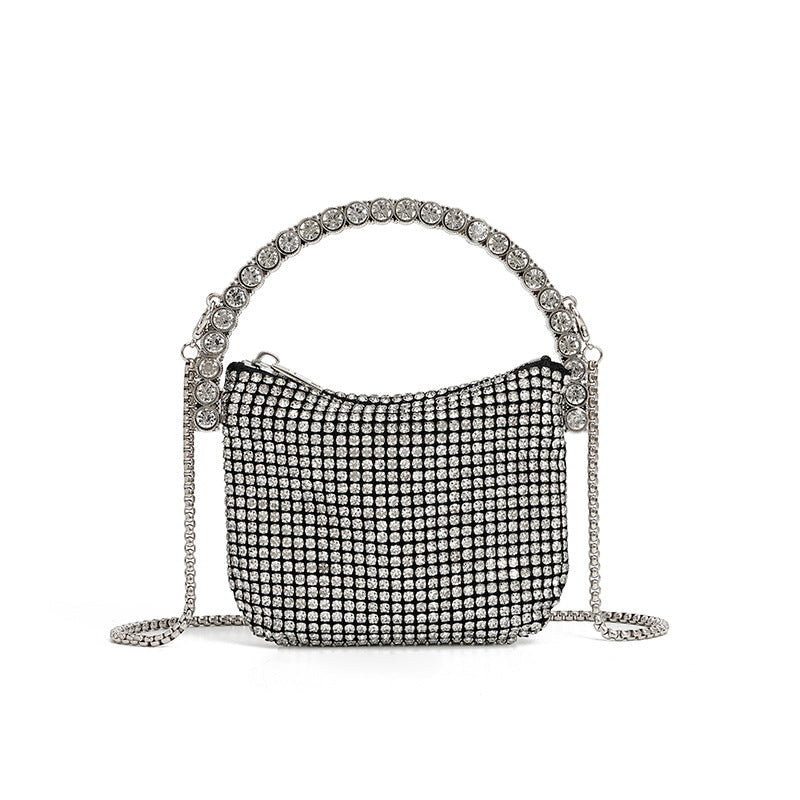 Sac à main Soft Diamond Le petit sac carré pour dîner Sac à bandoulière avec chaîne 