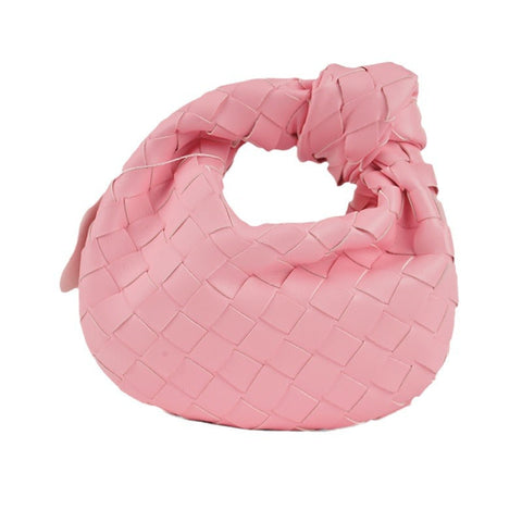 Mini sac à main en forme de croissant fait à la main avec du matériel doré 