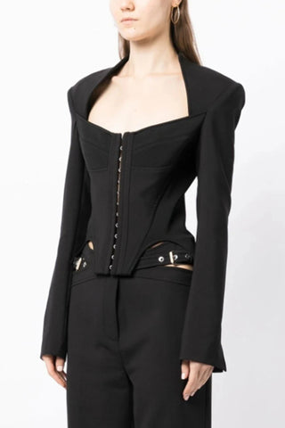 Long Sleeve Bustier Blazer