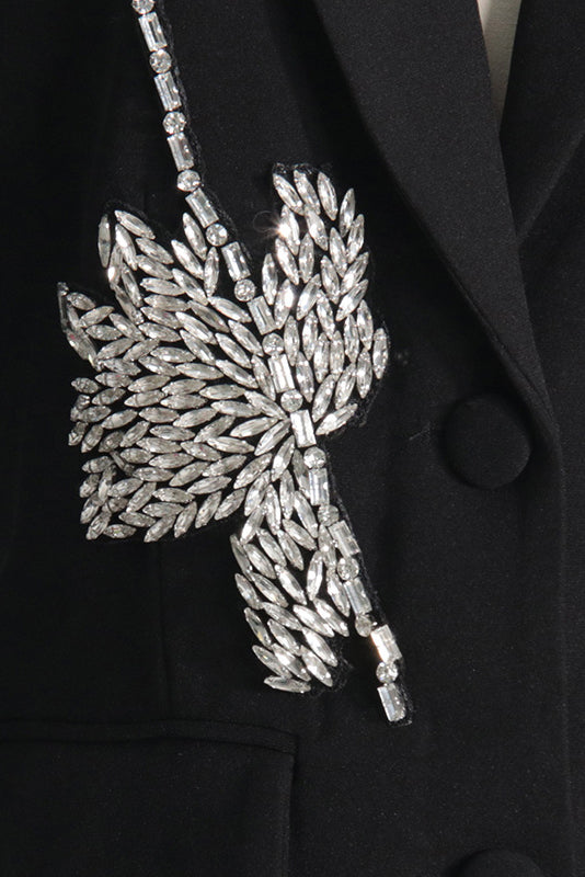 Jacke mit Strass-Detail in Schwarz