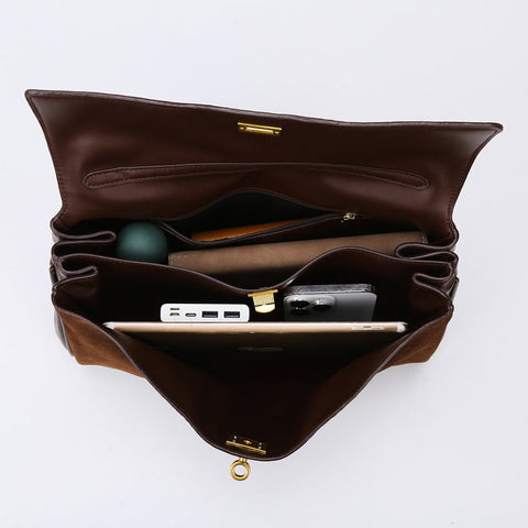 Sac fourre-tout en cuir givré de haute qualité Sac Rodeo Grande capacité Bureau 