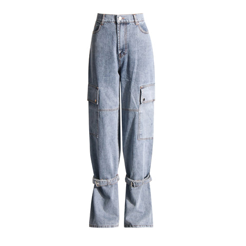 High Waist Wide Leg Work Jeans