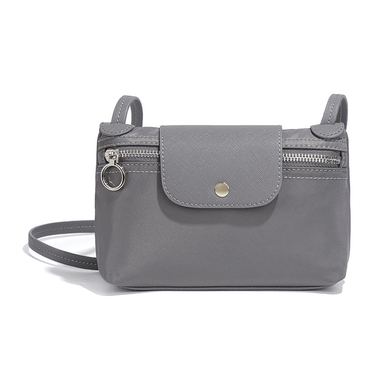 Retro Mini Knödel Tasche Nylon Clutch Münzbörse Kosmetiktasche Schulter Crossbody Kleine quadratische Tasche 