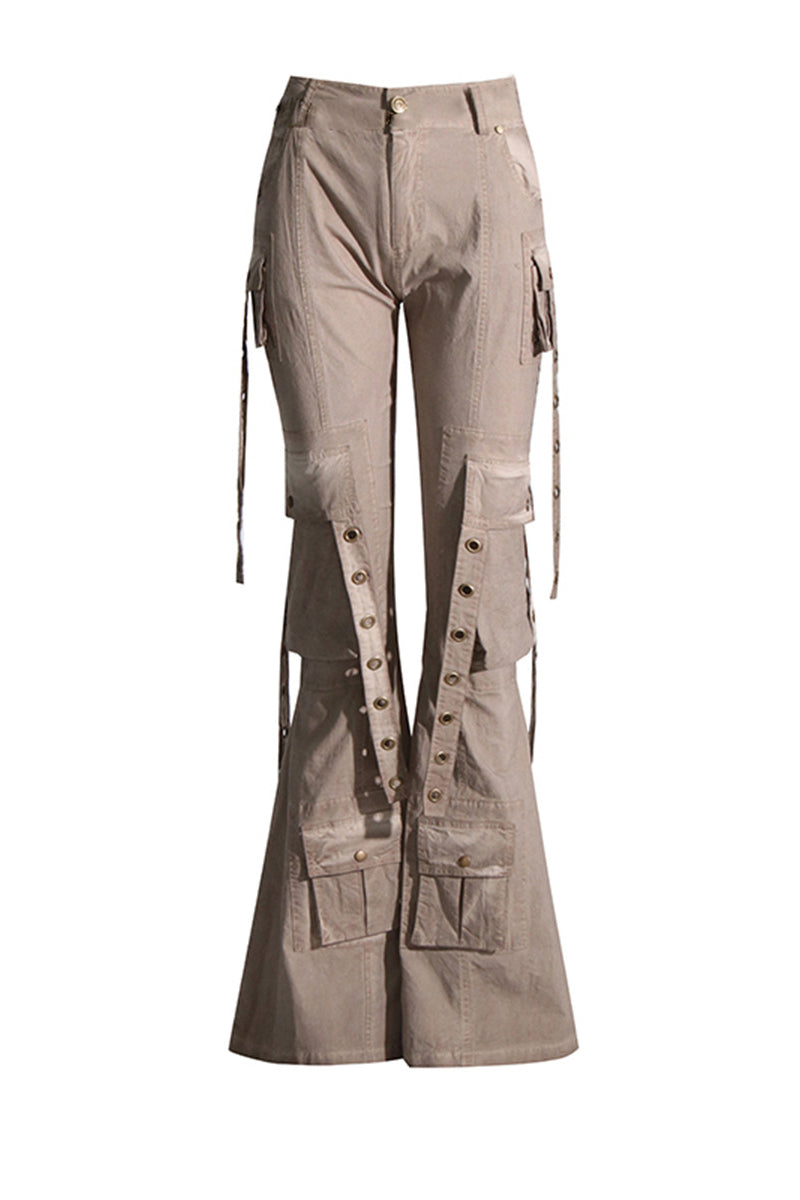 Pantalon cargo évasé