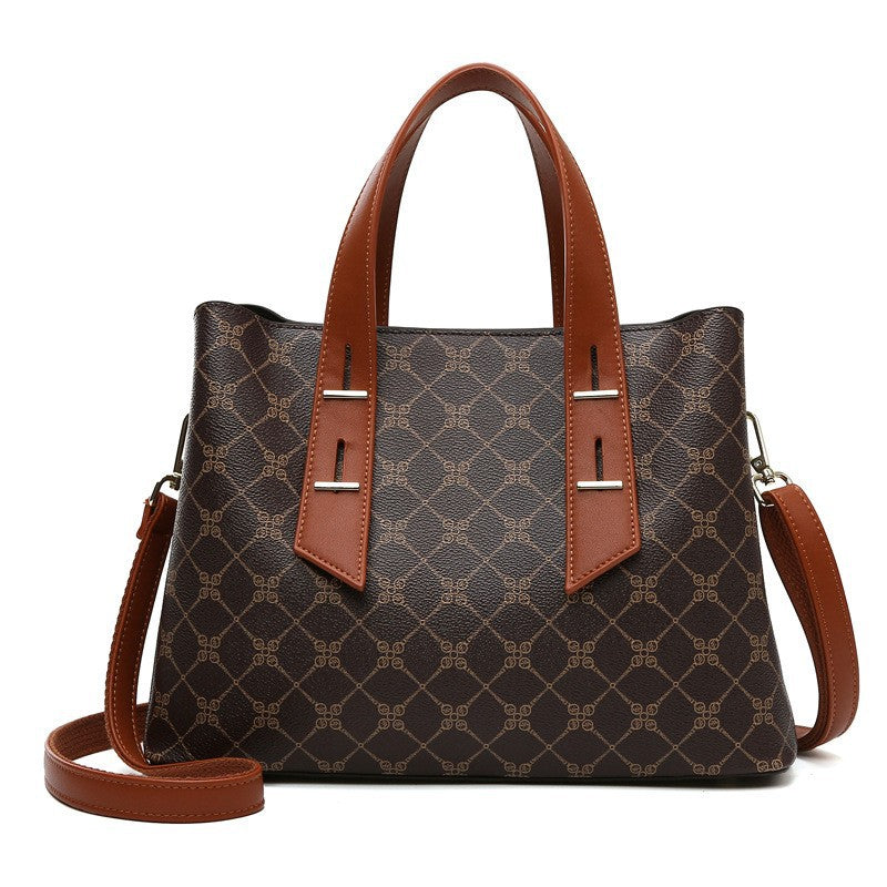 Sac à main simple élégant grande capacité multi-compartiments sac à bandoulière travail bureau sac messager 