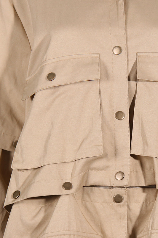 Produktbild von Damen Mantel Xxs Trench Coat Women The Drop Women's Convertible Utility Coat - Removable Sleeves, Loose Fit (by @Takkunda) Maxi Trench Coat For Women Schwarzer Trenchcoat Damen