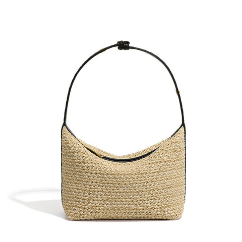 Sac à lunch en paille élégant et assorti à la mode française avec un design spécial, sac à bandoulière, sac à main, sac de plage pour les vacances 