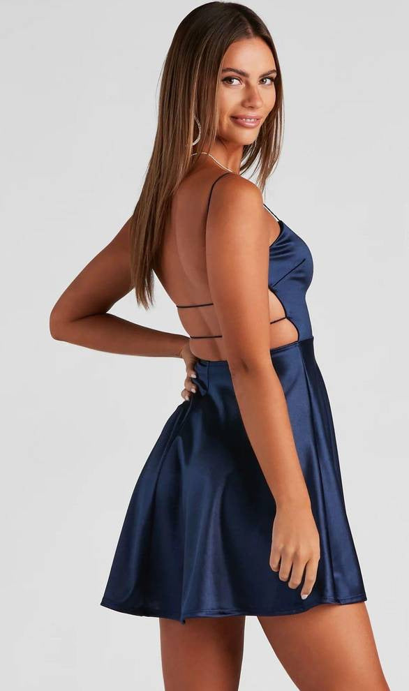 Stunning In Satin Skater Dress Luis Shop Stunning In Satin Skater Dress Luis Shop