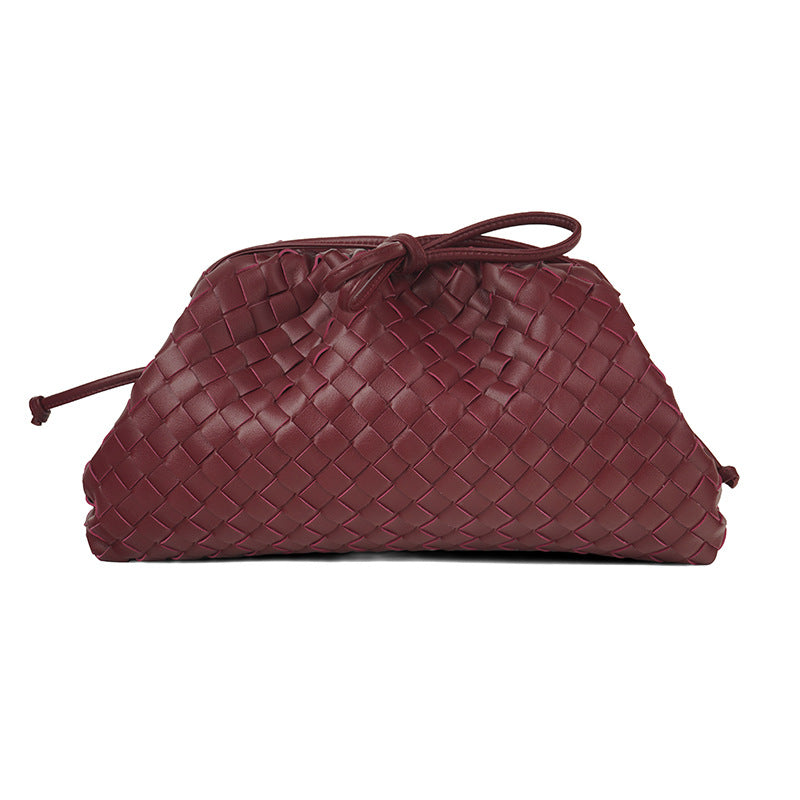 Sac à bandoulière tissé de grande capacité avec clip en forme de nuage, sac messager à bandoulière, pochette 